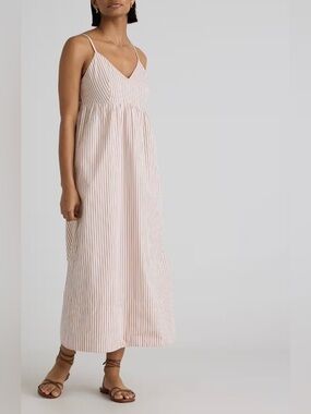 QUINCE organic cotton sleeveless maxi dress